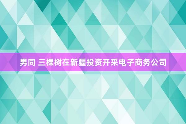 男同 三棵树在新疆投资开采电子商务公司