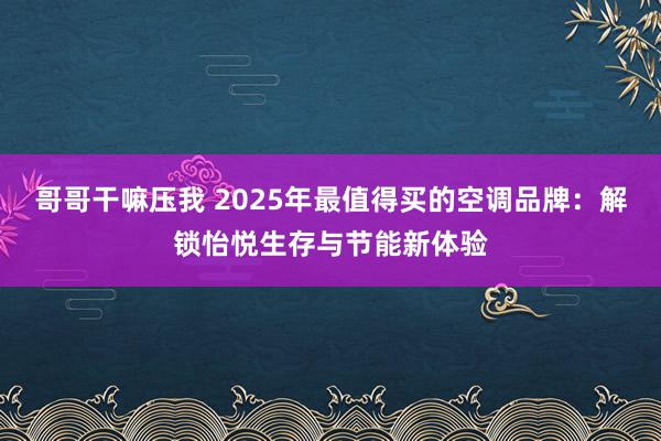 哥哥干嘛压我 2025年最值得买的空调品牌：解锁怡悦生存与节能新体验