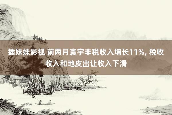 插妹妹影视 前两月寰宇非税收入增长11%, 税收收入和地皮出让收入下滑