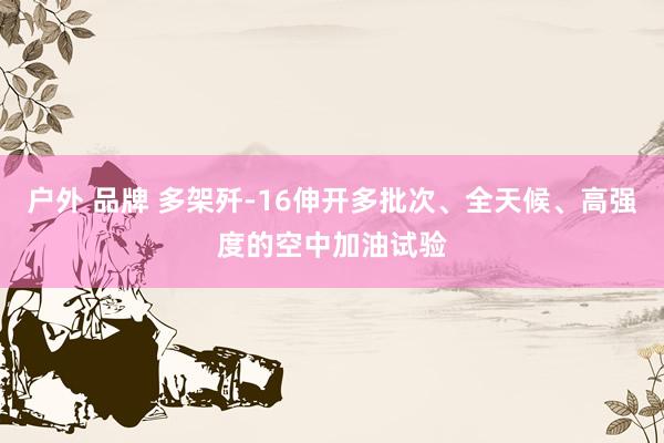 户外 品牌 多架歼-16伸开多批次、全天候、高强度的空中加油试验